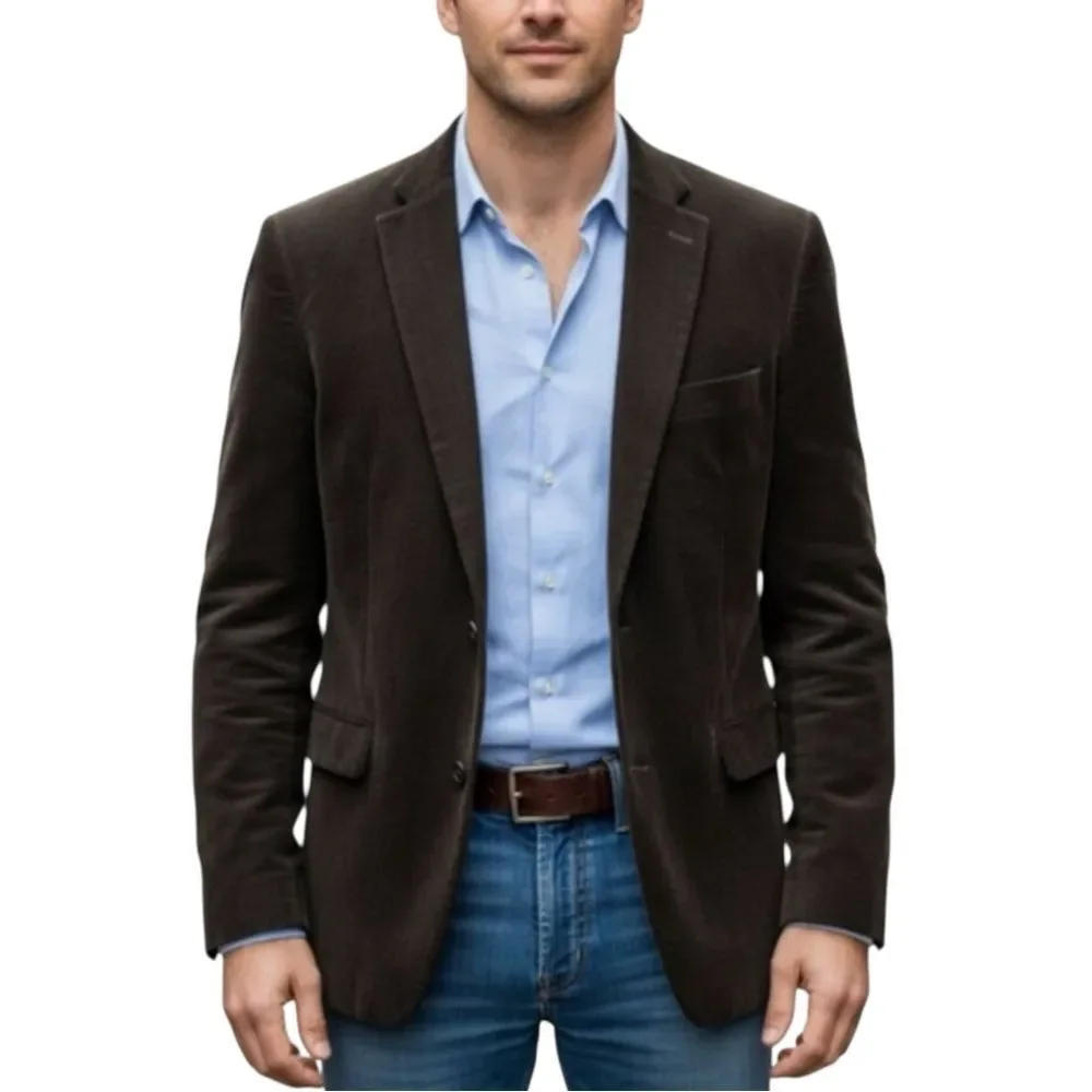 Chaps Dark Men’s Brown Corduroy Blazer